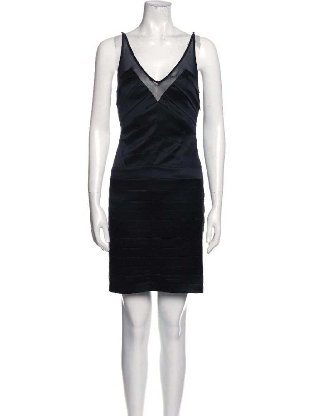Bebe black satin cocktail mini dress size M